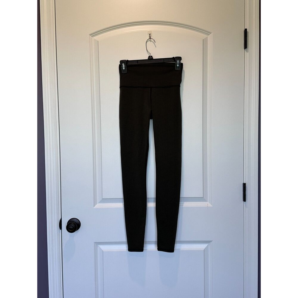 Alo High Waist Leggings Brown Houndstooth Size XS